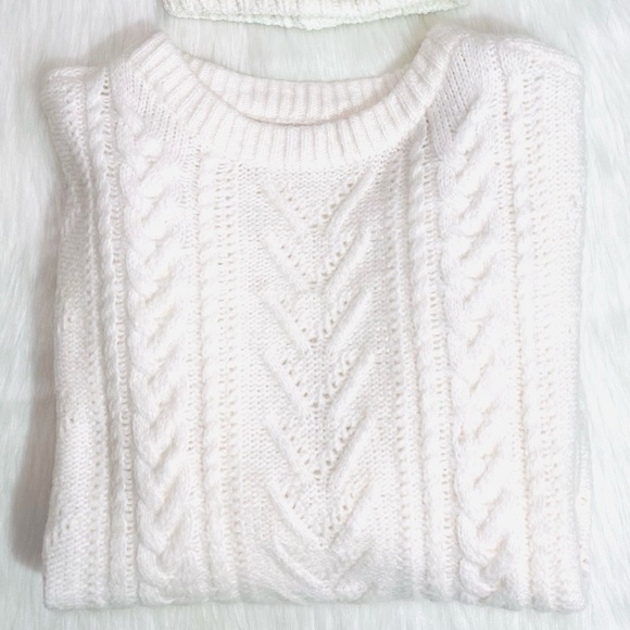 Alpaca Chunky Oversized Sweater Braided Knit Wool - Picture 9 of 14